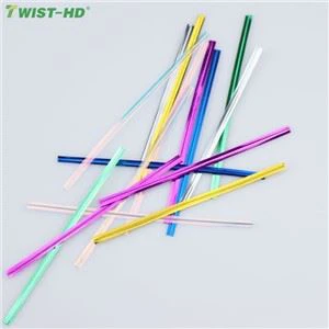 Konkurrencedygtig pris 8 cm 10 cm Golden Pre-cut Metallic Brødpose Twist Tie